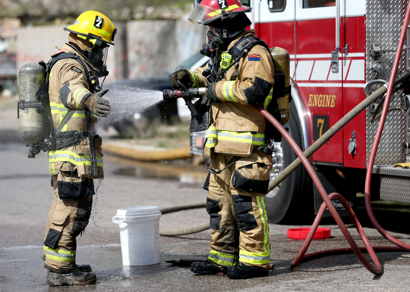 Salvage yard fire